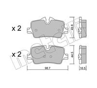 METELLI Pastillas Freno de Parte Trasera para BMW 3er G20 320i 320d G21 G81 318i