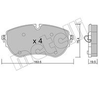 METELLI Pastillas Freno Delant. Apto para VW Amarok