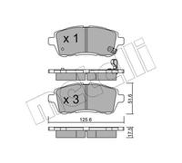 METELLI Pastillas Freno Delant. para Ford Fiesta VI
