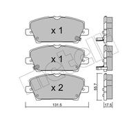 METELLI Pastillas Freno Delant. para Honda Civic VIII Hatchback