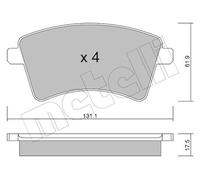 METELLI Pastillas Freno Delant. para Mercedes-Benz Citan Caja