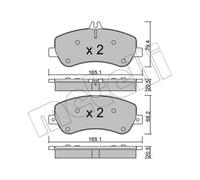 METELLI Pastillas Freno Delant. para Mercedes-Benz Clase GLK