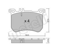 METELLI Pastillas Freno Delant. para MERCEDES-BENZ CLASE S Sl