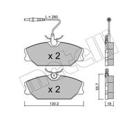 METELLI Pastillas Freno Delant. para Renault Laguna I Alpine A610