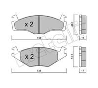 METELLI Pastillas Freno Delant. para VW Polo Seat Ibiza II