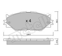 METELLI Pastillas Freno Delant. Sistema Advics para Lexus Is II