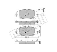 METELLI Pastillas Freno Juego de para Peugeot 208 II 2008 Opel Mokka C4 III