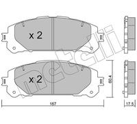 METELLI Pastillas Freno Juego de para Toyota Rav 4 V _ A5 H5 Suzuki