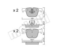 METELLI Pastillas Freno Trasero para BMW 3er Touring