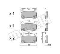 METELLI Pastillas Freno Trasero para Lexus Is II GS