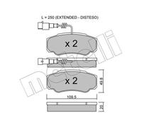 METELLI Pastillas Freno Trasero para Nissan Cabstar NT400