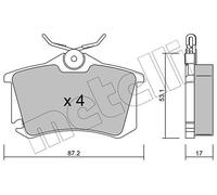 metelligroup 22-0100-5 - Made in Italy - Pastillas de Freno