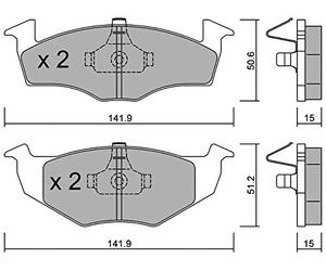 metelligroup 22-0206-2 Pastillas de Freno, Made in Italy, Repuestos para Automóviles, Certificación ECE R90, sin Cobre