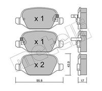 metelligroup 22-0324-4 - Made in Italy - Pastillas de Freno