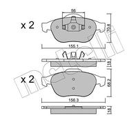 metelligroup 22-0336-1 - Made in Italy - Pastillas de Freno