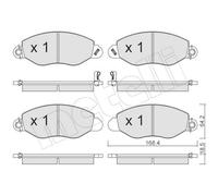 metelligroup 22-0536-0 - Made in Italy - Pastillas de Freno