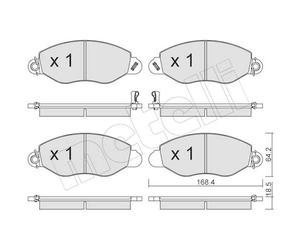 metelligroup 22-0536-0 - Made in Italy - Pastillas de Freno