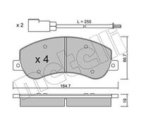 metelligroup 22-0680-0 Pastillas de Freno, Made in Italy, Repuestos para Automóviles, Certificación ECE R90, sin Cobre