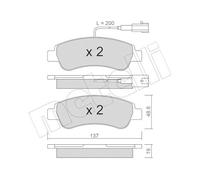 metelligroup 22-0710-1 Pastillas de Freno, Made in Italy, Repuestos para Automóviles, Certificación ECE R90, sin Cobre