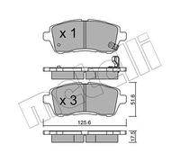 metelligroup 22-0793-0 Pastillas de Freno, Made in Italy, Repuestos para Automóviles, Certificación ECE R90, sin Cobre