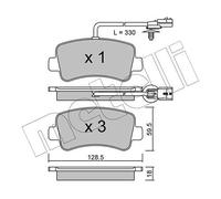 metelligroup 22-0899-0 Pastillas de Freno, Made in Italy, Repuestos para Automóviles, Certificación ECE R90, sin Cobre