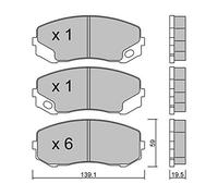 metelligroup 22-0910-0 - Pastillas de Freno
