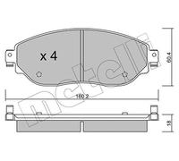 METELLI Juego de 4 pastillas de freno para RENAULT: Trafic & FIAT: Talento & NISSAN: NV300 & OPEL: Vivaro (Ref: 22-1003-0)