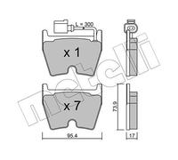 metelligroup 22-1043-1 - Made in Italy - Pastillas de Freno