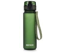 meteor Botella Deportiva de Agua sin BPA, Bidón Reutilizable de Tritan con Filtro y Marcador, para Deporte y Uso Diario