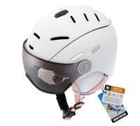 meteor Casco de Esquí y Snowboard con Gafas - Helmet para Jóvenes y Adultos - Ligero Casco de Seguridad Deportes de Invierno