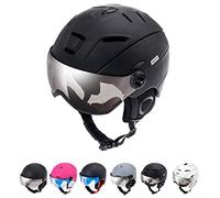 meteor Casco de Esquí y Snowboard con Gafas - Helmet para Jóvenes y Adultos - Ligero Casco de Seguridad Deportes de Invierno