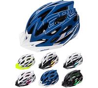 meteor Cascos Casco Bicicleta Casco Helmet Casco Bici Casco Bicicleta Adulto Skate Ciclismo Bicicleta Patineta Patines Monopatines Bici Accesorios Casco Gruver (L (58-61 cm), Azul/Blanco)