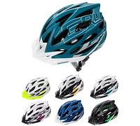 meteor Cascos Casco Bicicleta Casco Helmet Casco Bici Casco Bicicleta Adulto Skate Ciclismo Bicicleta Patineta Patines Monopatines Bici Accesorios Casco Gruver (S (52-56 cm), Azul/Blanco)