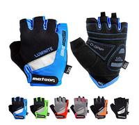 meteor Guantes Bicicleta para MTB BMX Ciclismo Carretera Fitness Bici Escalada y Otros Deportes - Guantes Sin Dedos para Niños Juventud - Mujer y Hombre - GX