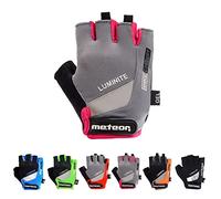 meteor Guantes Bicicleta para MTB BMX Ciclismo Carretera Fitness Bici Escalada y Otros Deportes - Guantes Sin Dedos para Niños Juventud - Mujer y Hombre - GX