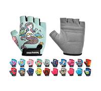 meteor Guantes de Ciclismo Niñas y Niños - Guantes Bicicleta para Infantil MTB BMX Carretera Montaña sin Dedos