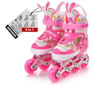 meteor Patines Línea 4 en 1 Ajustables para Niños y Adolescentes - Resistentes Infantiles Jóvenes y Adultos