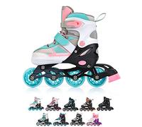meteor Patines Línea Ajustables para Niños Jouvenes y Adolescentes Mujer y Hombre Patines de Linea con ABEC7 - Forro Interior - Tamaño Ajustable