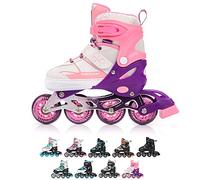 meteor Patines Línea Ajustables para Niños Jouvenes y Adolescentes Mujer y Hombre Patines de Linea con ABEC7 - Forro Interior - Tamaño Ajustable