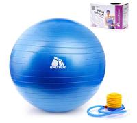 meteor Pelota Gimnasia Pelota de Ejercicio para Fitness Balón De Ejercicios con Bomba para Hombres y Mujeres Fitness Yoga Pilates (65 cm, Azul)