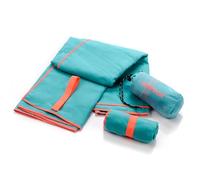 Toalla Microfibra Secado rápido Ultra Ligero Absorbente - Ideal para Deporte Yoga Viajes Playa Campamento Baño para Niños, Hombres y Mujeres - Varios Tamaños y Colores (110x175cm, Turquesa)