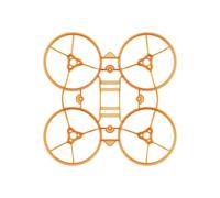 Meteor65 II FPV Racing Drone Frame - 3,2 g PP 65 mm, for accesorios de cuadricóptero Whoop de 2 pulgadas for interiores/exteriores(Transparent Orange)