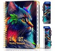 METEOROCK Agenda Semanal y Mensual 2026 2027, 21,5 x 16 cm, Jul 2026 - Jun 2027, Planificador Semanal, Agendas 2026 para Mujeres y Niñas, Cuaderno A5 de Tapa Dura