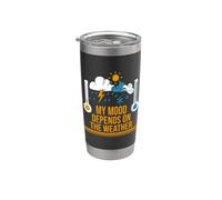 Meteorólogo malhumorado, divertido meteorólogo, cazador de tormentas Vaso térmico de acero inoxidable de doble pared