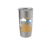 Meteorólogo malhumorado, divertido meteorólogo, cazador de tormentas Vaso térmico de acero inoxidable de doble pared