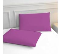 Meteorwi Home - Funda de Almohada 45x90cm con Cierre de Cremallera,Juego de 2 Fundas Almohada 100% Poliéster Transpirable y Suave (Morado)