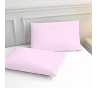 Meteorwi Home - Funda de Almohada 45x90cm con Cierre de Cremallera,Juego de 2 Fundas Almohada 100% Poliéster Transpirable y Suave (Rosa)