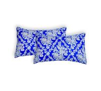 Meteorwi Home - Funda de Almohada Estampada con Cierre de Cremallera,Juego de 2 Fundas Almohada 45x90 100% Microfibra,Transpirable y Suave.