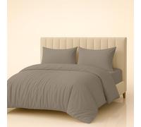 Meteorwi Home - Funda Nordica Cama 150 Microfibra Cepillada Suave - Juego de 4 Piezas con Funda de Edredon 220x240cm, Sabana Bajera 150x200cm, 2 Fundas de Almohada 45x70cm (Caqui, Cama 150cm)