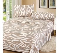 Meteorwi Home - Juego de Sabanas 4 Piezas para Cama 135cm - Bajera Ajustable 135x200cm - Encimera 210x260cm - 2 Fundas de Almohada 45x70cm Juego Sabana Estampada Suave y Transpirable (Modelo 6, 135CM)